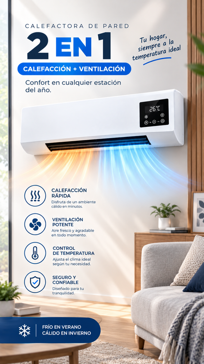 Calefactor y Ventilador 2 en 1